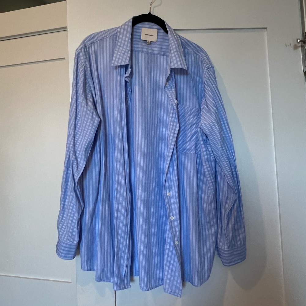 Reformation Light Blue Striped Women’s Shirt